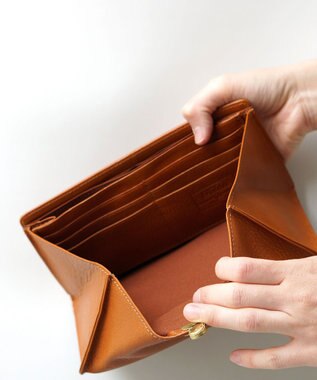 FOLNA RD ヌメオイルシュリンク 差し込み金具 長財布 キャメル