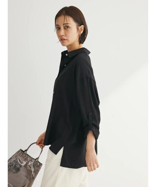 Green Parks ワッシャーシアーシャツ Black