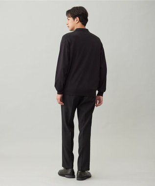 UNFILO MENS 【男女兼用】ソフトサーモ アンチピリングニット ポロ ブラック