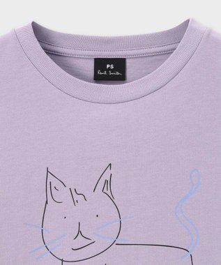 Paul Smith Drawn by Paul Cat Tシャツ ライラック