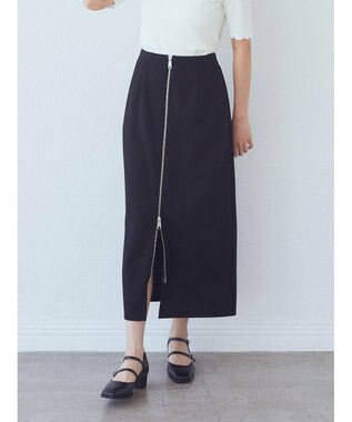 earth music&ecology Ｚｉｐスカート Black