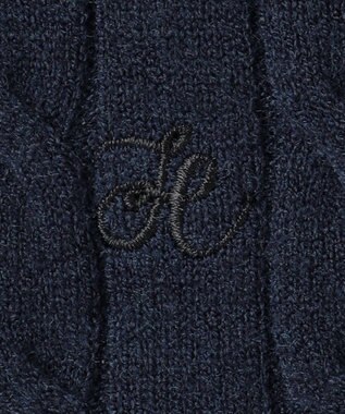 Feroux 【洗える】ケーブル ニット ネイビー系