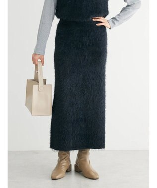 Green Parks ・Ｐｅｔｉｔ　Ｆｌｅｕｒ　シャギーニットスカート Black