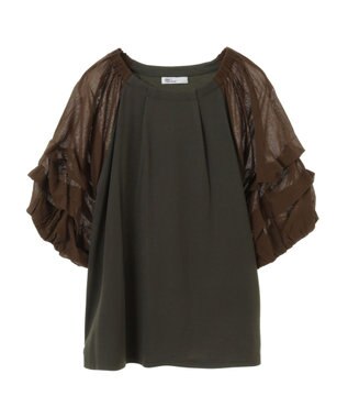 CRAFT STANDARD BOUTIQUE ホイップスリーブブラウス Khaki