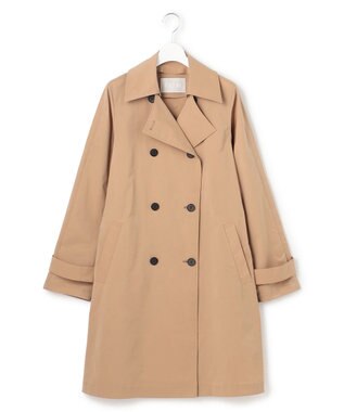 ICB 【2WAY仕様】メモリーストレッチタフタ トレンチコート アプリコットベージュ