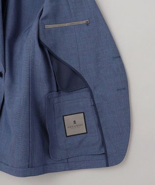 GOTAIRIKU 新クオリティ/KINGサイズ追加【洗える/シワになりにくい】タイワンタフタ  擬麻ジャケット ネイビー系