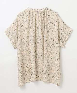 ANY 【洗濯機可】プリントブラウス ベージュベース