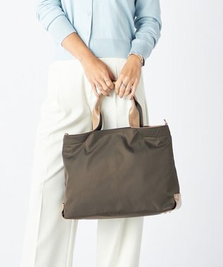 LA BAGAGERIE ツイルナイロン×エナメル 2WAYトートバッグ Mサイズ