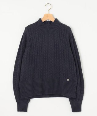 組曲 バルキーケーブル ニット ネイビー系