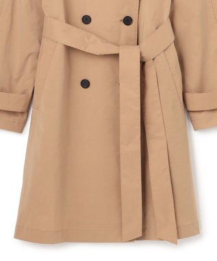 ICB 【2WAY仕様】メモリーストレッチタフタ トレンチコート アプリコットベージュ