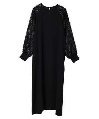 CRAFT STANDARD BOUTIQUE 袖ジャガードラグランワンピース Black