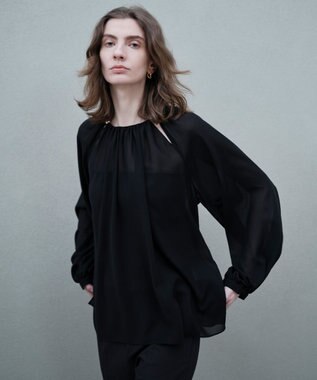 BEIGE， IVES / ゴールドビーズブラウス Black