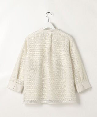 J.PRESS LADIES レースジャージー バンドカラー カットソー グレージュ系