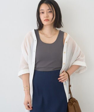 AMERICAN HOLIC Uネックタンクトップ Charcoal Gray