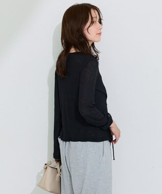 Green Parks シアーリブシャーリングプルオーバー Black