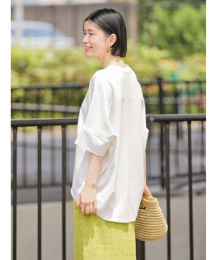 AMERICAN HOLIC 抗菌防臭＋接触冷感　コクーンカットプルオーバー Off White