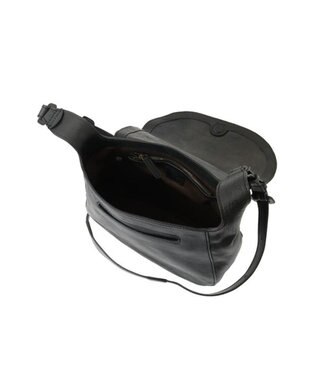 genten クオイオ ルウィド かぶせ付きショルダーバッグ ダークグレー