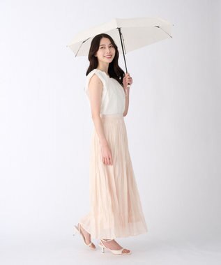 MOONBAT 【3秒でたためる傘/コンパクト】urawaza 小町(ウラワザ コマチ)  折りたたみ傘 無地 50cm オフホワイト