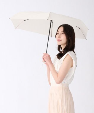 MOONBAT 【3秒でたためる傘/コンパクト】urawaza 小町(ウラワザ コマチ)  折りたたみ傘 無地 50cm オフホワイト