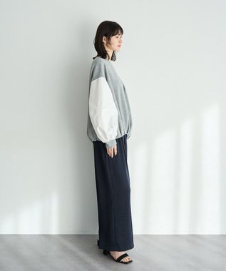 YECCA VECCA ヴィンテージサテンイージーパンツ Navy