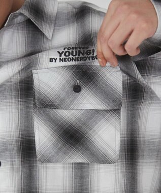 WEGO 【ユニセックス着用ITEM】グラフィックオンブレチェックシャツ（LS） 柄2