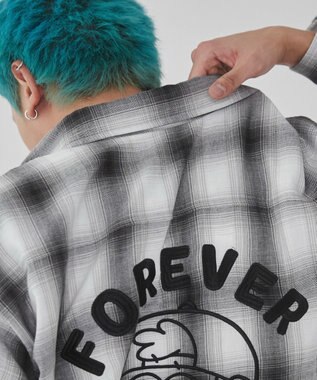 WEGO 【ユニセックス着用ITEM】グラフィックオンブレチェックシャツ（LS） 柄2