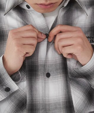 WEGO 【ユニセックス着用ITEM】グラフィックオンブレチェックシャツ（LS） 柄2