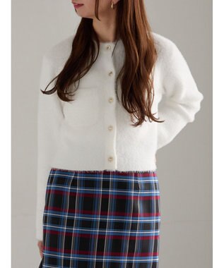 Te chichi ショートシャギーポケットカーディガン