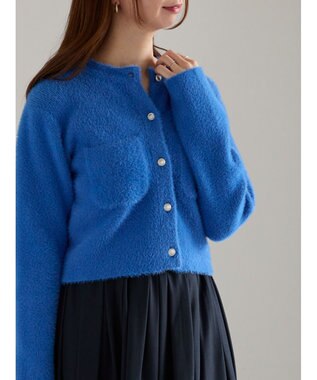 Te chichi ショートシャギーポケットカーディガン