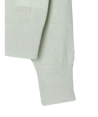 Green Parks ラメクルーネックカーディガン Light Green