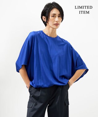 ICB L 【WEB限定・洗える】Ly.COハイゲージ ドルマンスリーブプルオーバー ブルー系