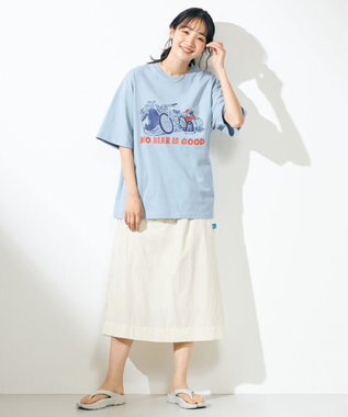 SHARE PARK MENS 【UNISEX】UVカット アートコラボTシャツ〈BEAR〉 サックスブルー