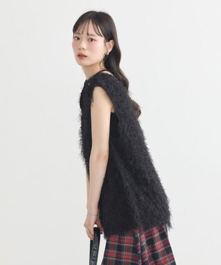 earth music&ecology ふさふさベスト Black