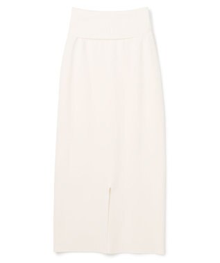 BEIGE， 【洗える】LAURA / Iラインリブスカート Ecru