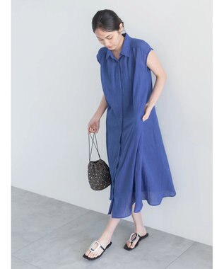 Te chichi シャンブレーボイルテントマキシワンピース ブルー