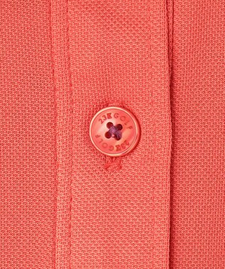 23区GOLF 【WOMEN】無地×プランティカプリント 半そでポロシャツ ピンク系