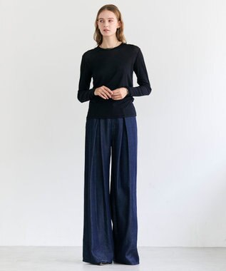 BEIGE， FRANKLIN / ドレープタックワイドパンツ Indigo