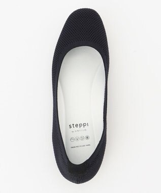 steppi “撥水＆洗えるニットシューズ” バレエ パンプス ネイビー