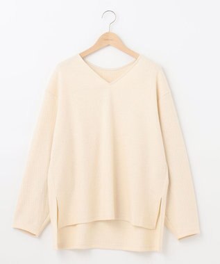 SHARE PARK LADIES サイドスリットVネックニット