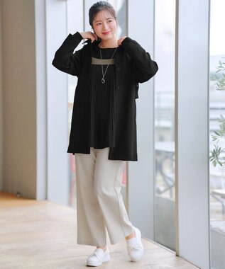 Tiaclasse 日本製エアシルキーワイドパンツ オフベージュ