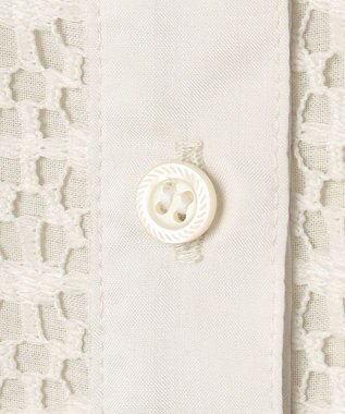 J.PRESS LADIES レースジャージー バンドカラー カットソー グレージュ系