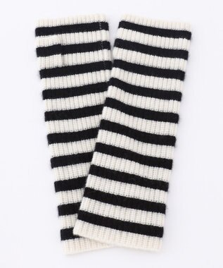 23区 ピュアカシミヤ アーム ウォーマー ホワイト系1