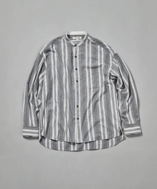 JOSEPH ABBOUD MOUNTAIN 【SPACE／UNISEX】JCヘリンボンワイドストライプ シャツ ライトグレー系2