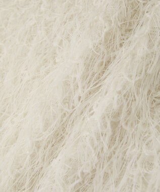 earth music&ecology ふさふさベスト Ivory