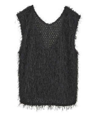 earth music&ecology ふさふさベスト Black