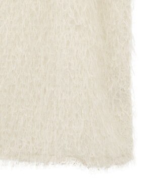 earth music&ecology ふさふさベスト Ivory