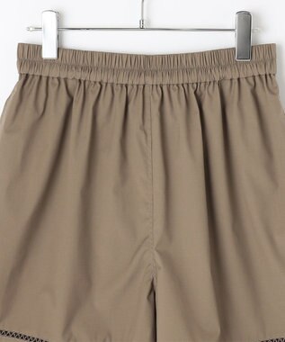 #Newans 【洗える/セットアップ可能】ハシゴレースハーフパンツ カーキ