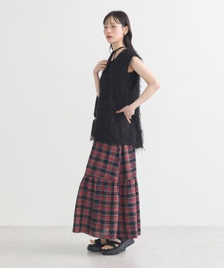 earth music&ecology ふさふさベスト Black