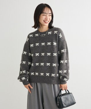 Green Parks ・ｓｗｉｎｇ　ｂｙ　リボンジャカードクルーニット