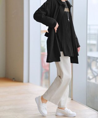 Tiaclasse 日本製エアシルキーワイドパンツ オフベージュ